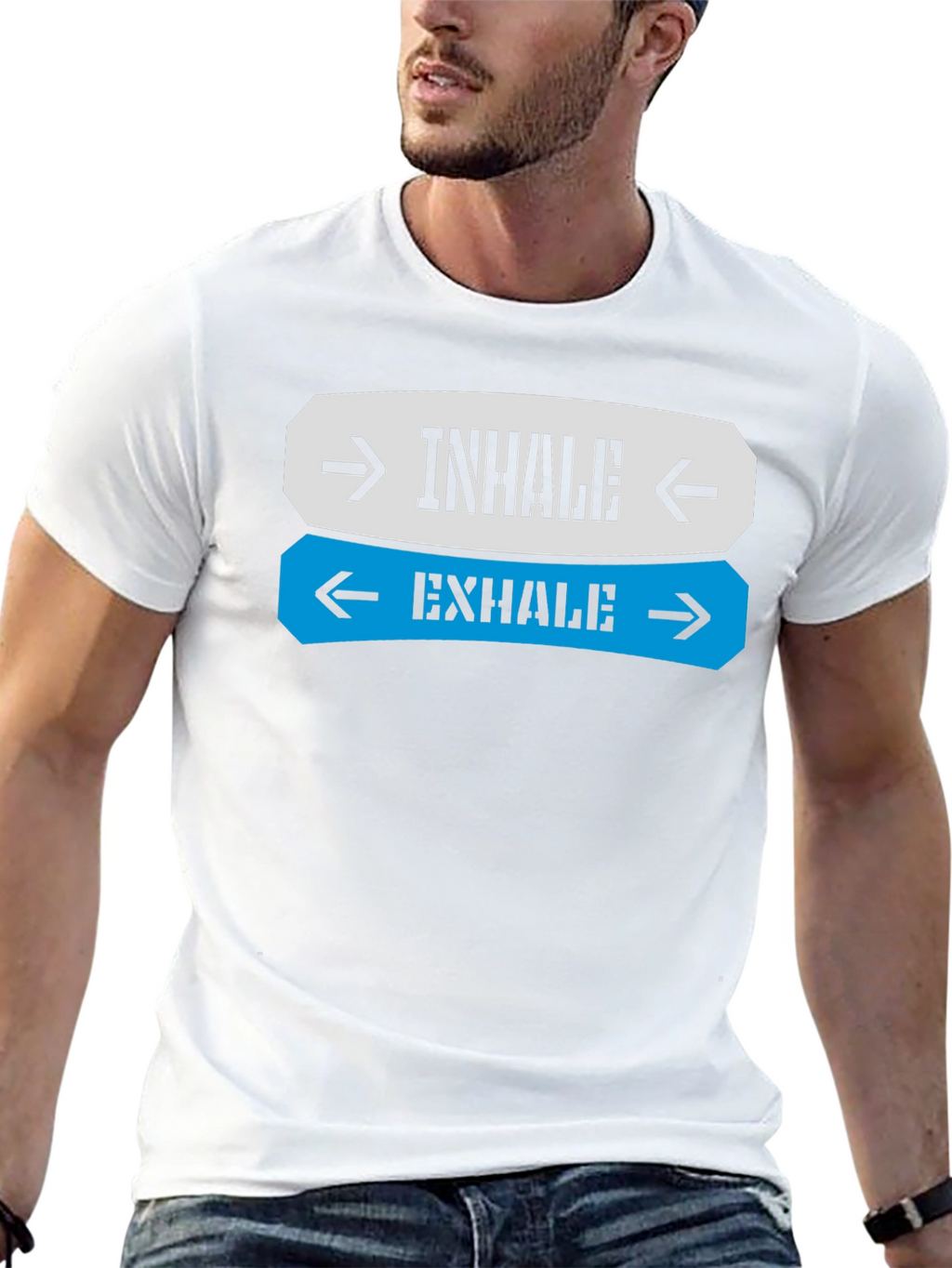 Inhale Exhale Graphic T-Shirt - Breathwork Design