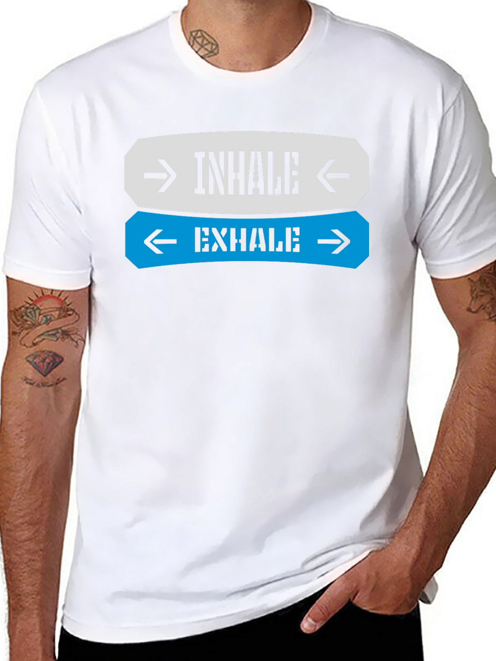 Inhale Exhale Graphic T-Shirt - Breathwork Design