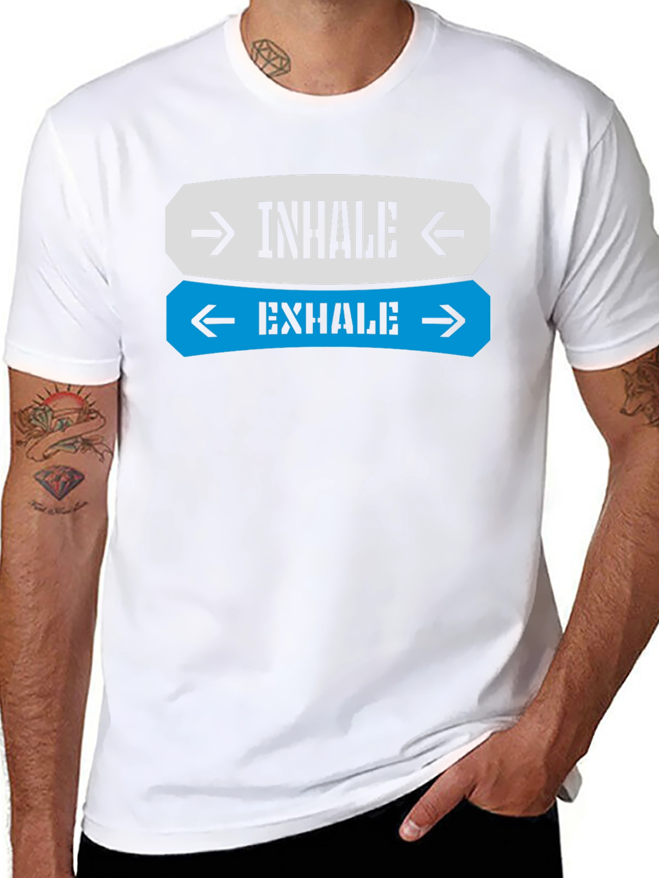 Inhale Exhale Graphic T-Shirt - Breathwork Design