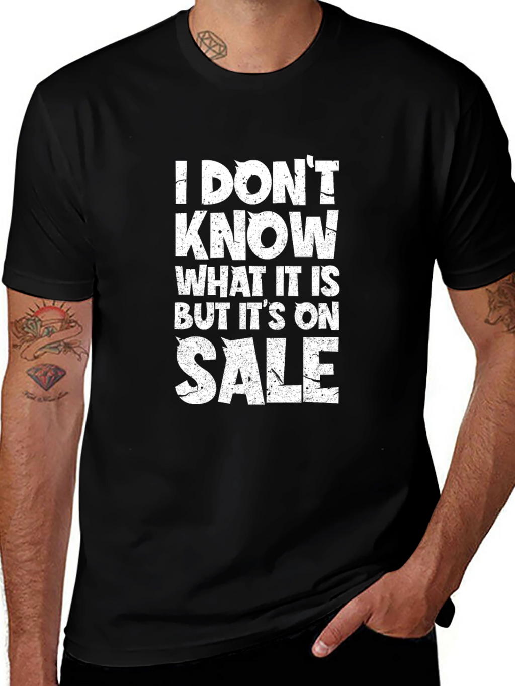 Funny On Sale Graphic Tee - Mens Black T-Shirt