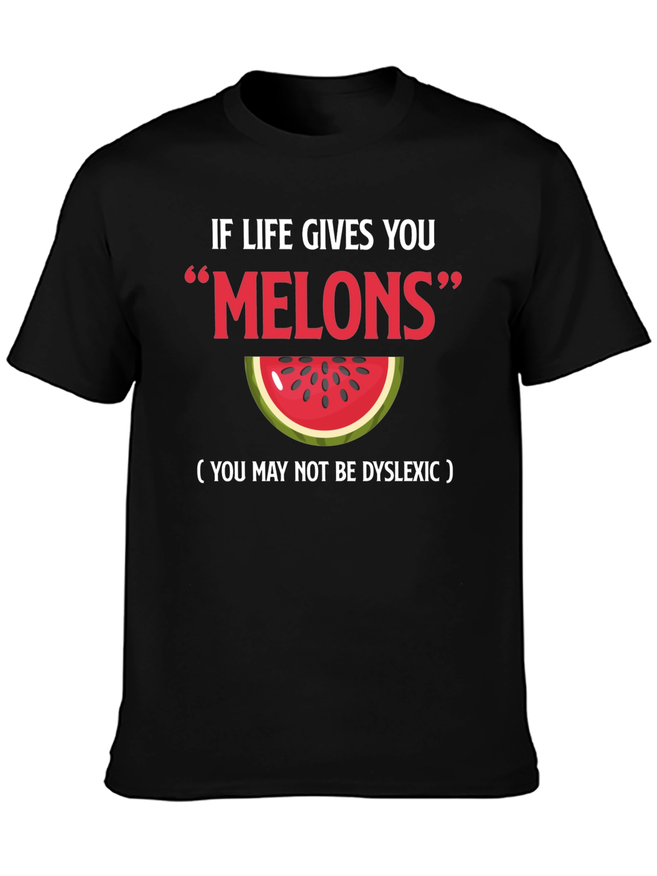 Funny Melons Dyslexia Watermelon Graphic Tee