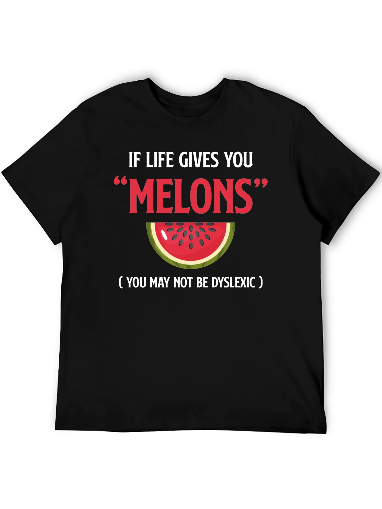 Funny Melons Dyslexia Watermelon Graphic Tee