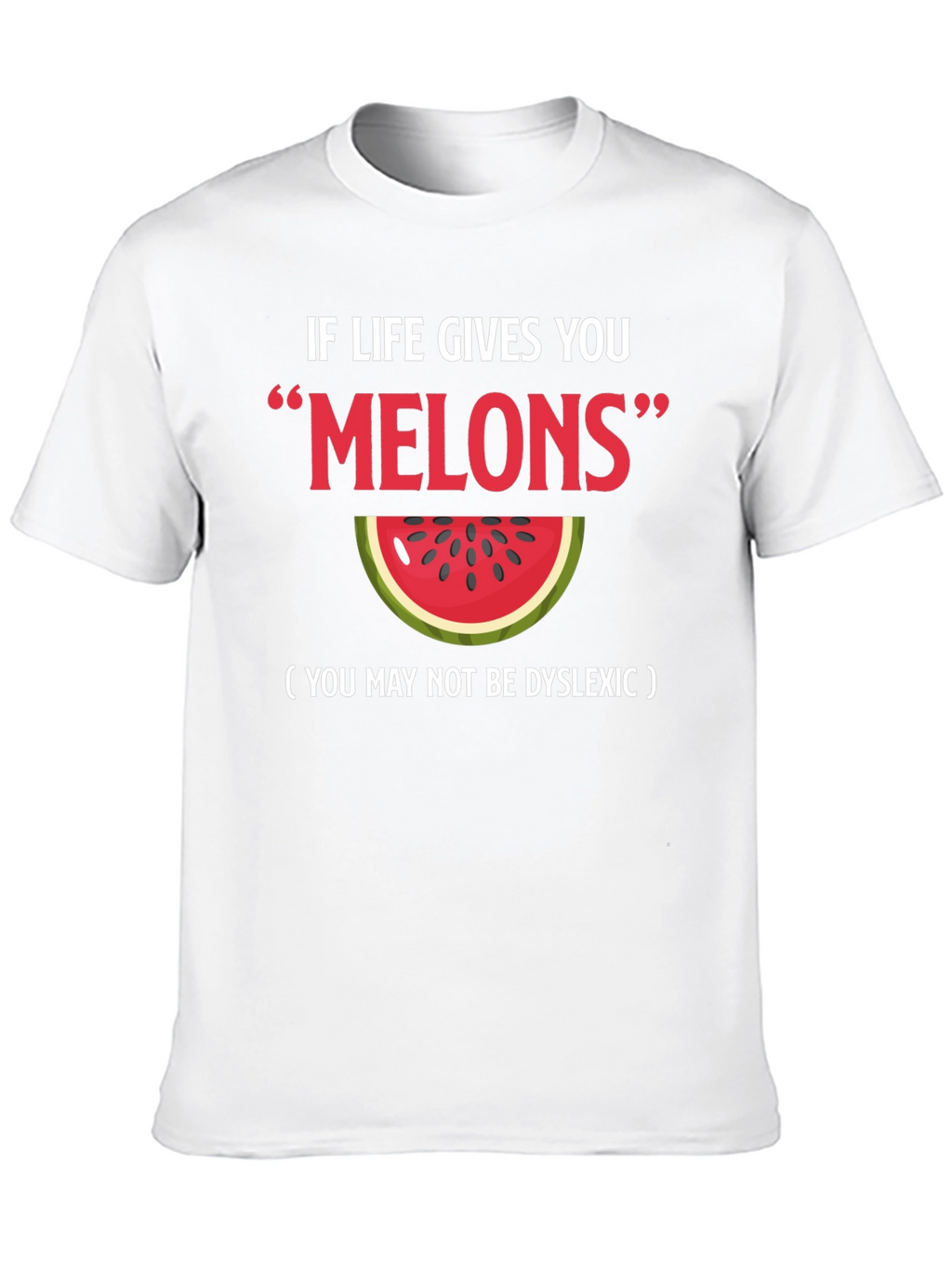 Funny Melons Dyslexia Watermelon Graphic Tee