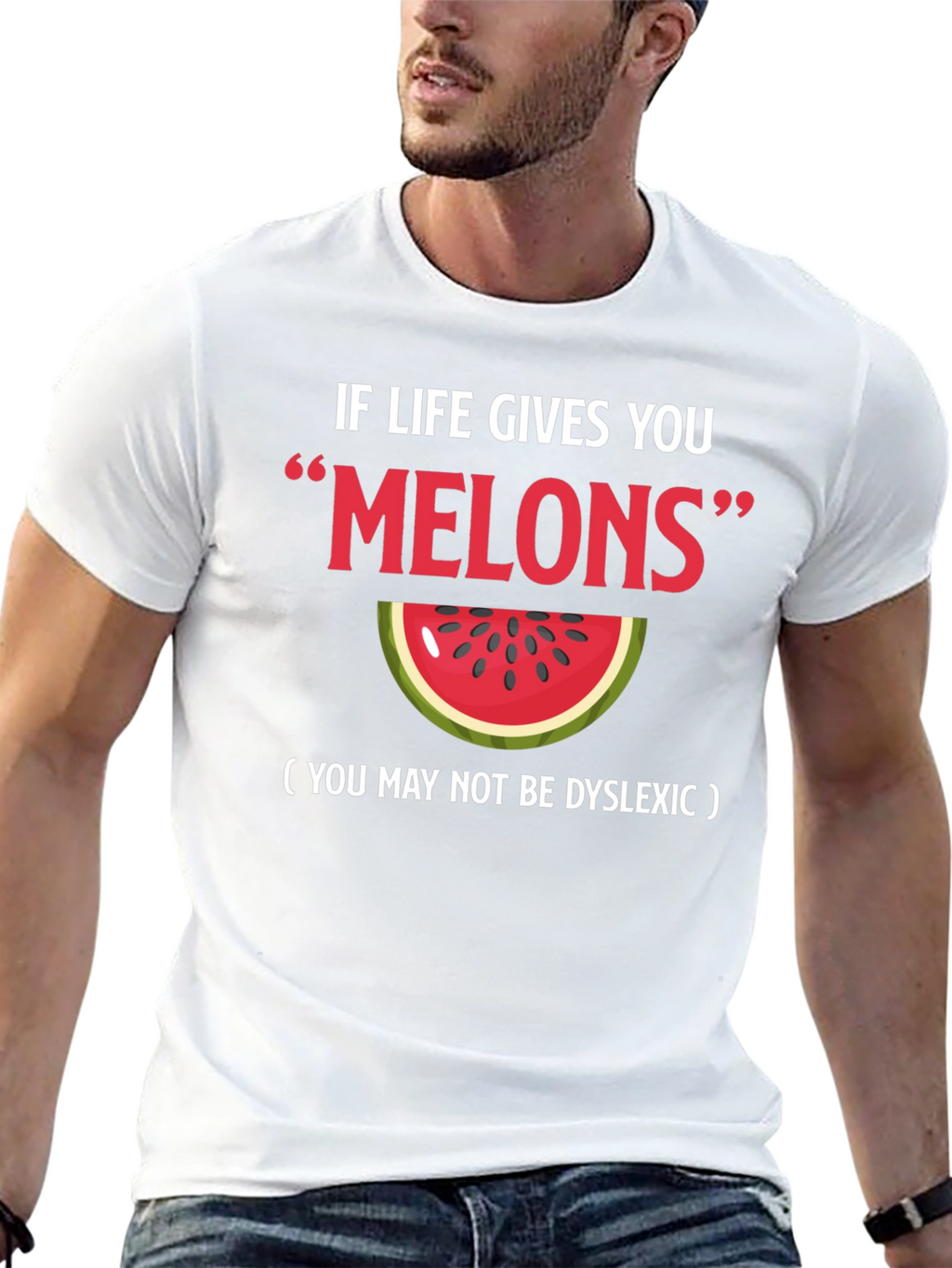 Funny Melons Dyslexia Watermelon Graphic Tee