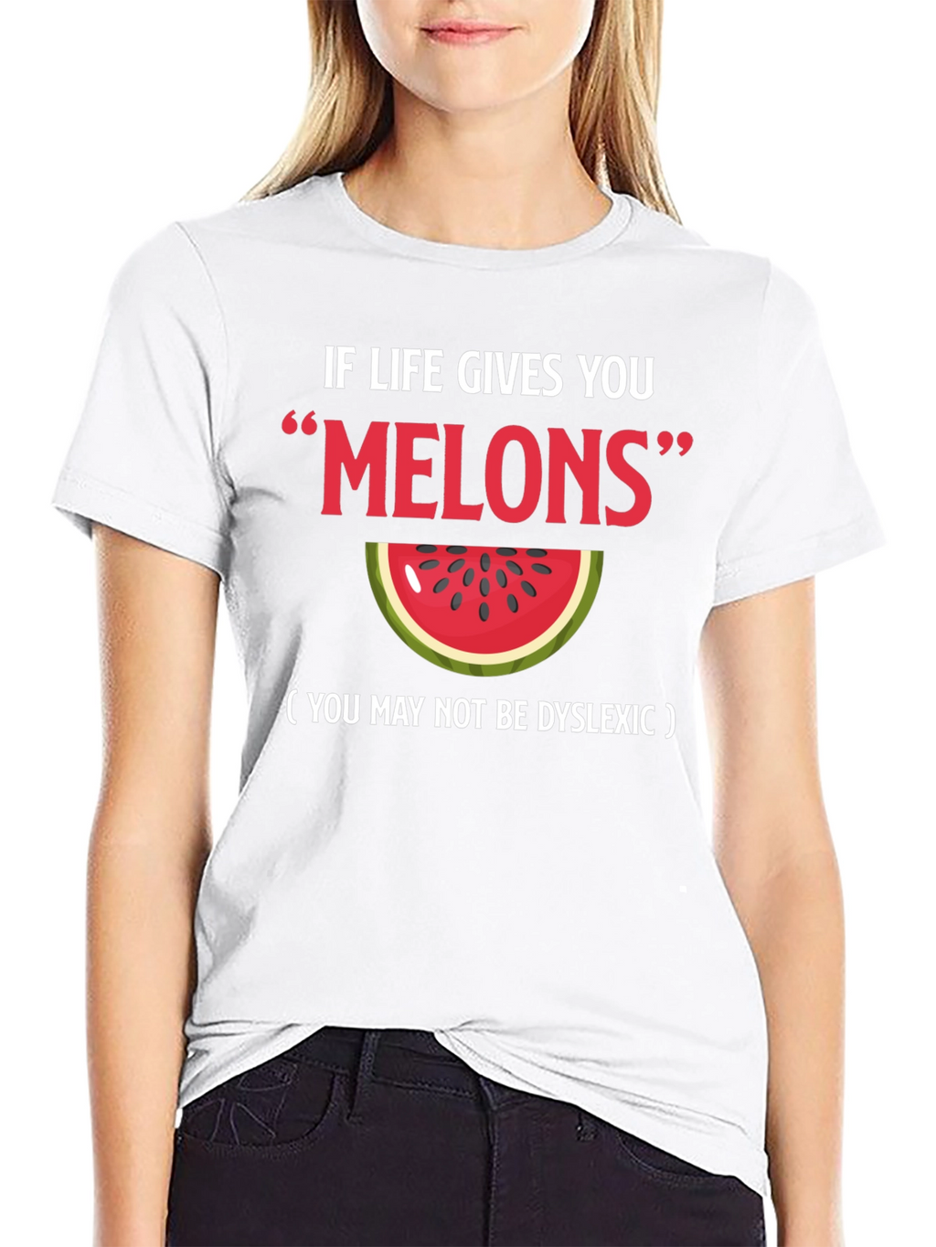 Funny Melons Dyslexia Watermelon Graphic Tee