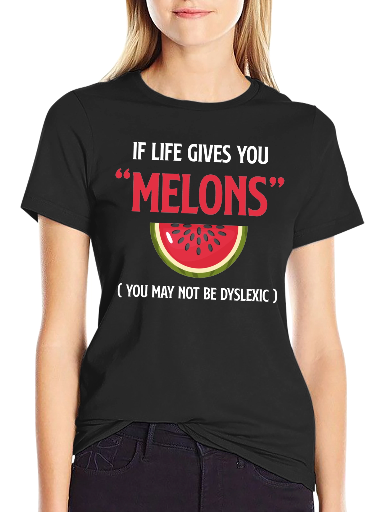 Funny Melons Dyslexia Watermelon Graphic Tee
