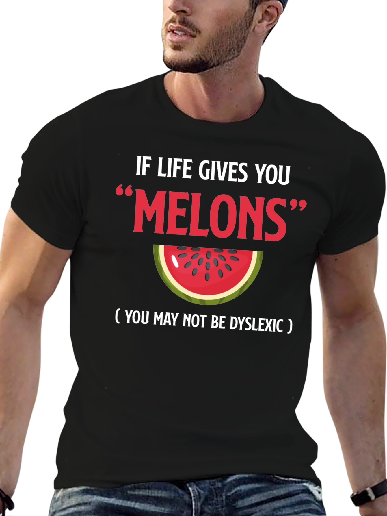 Funny Melons Dyslexia Watermelon Graphic Tee