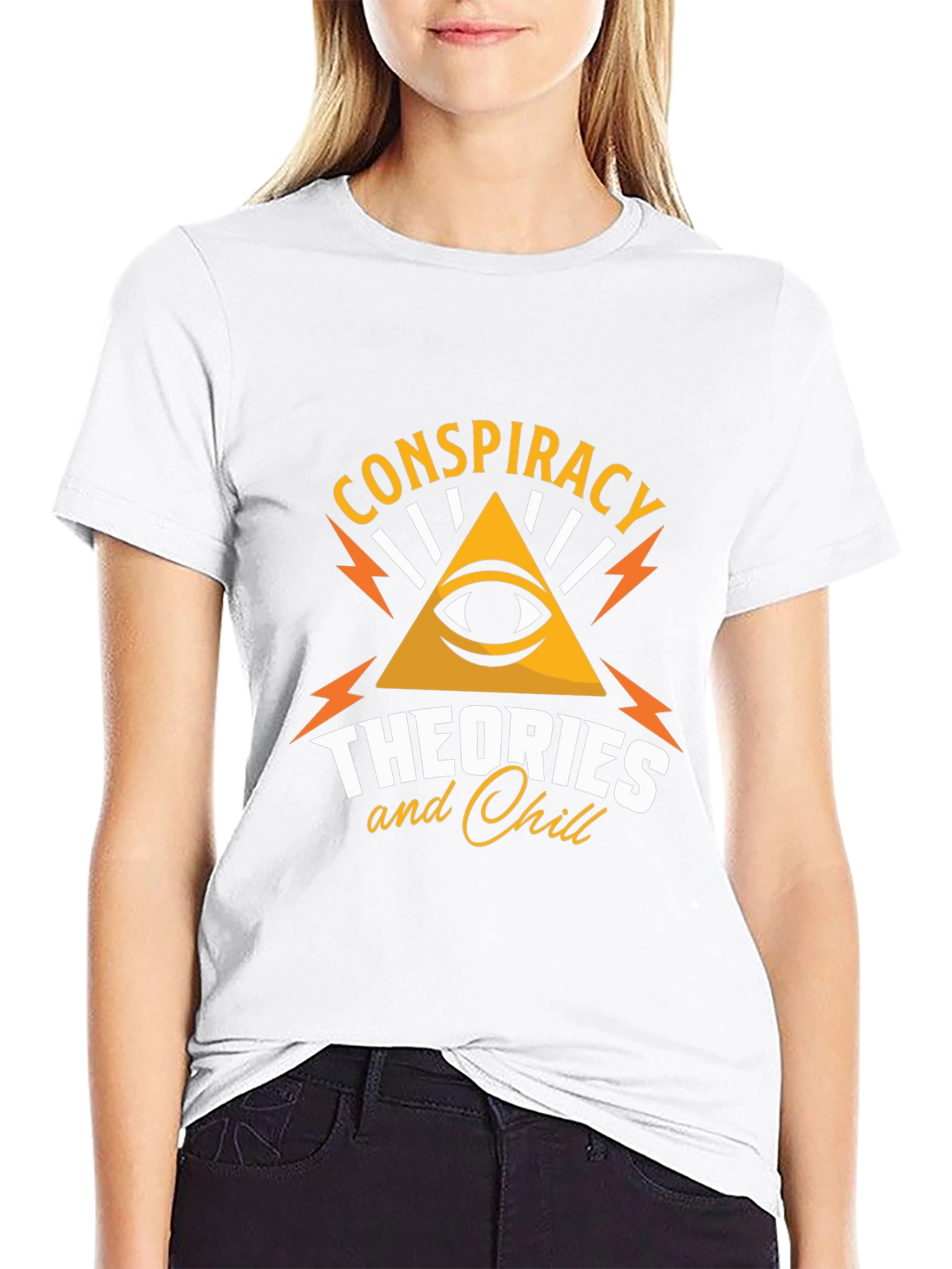 Conspiracy Theories & Chill Graphic Tee - Black Cotton T-Shirt