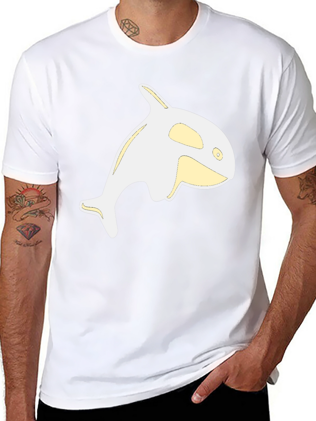 Orca Whale Graphic Tee - Black Casual Shirt