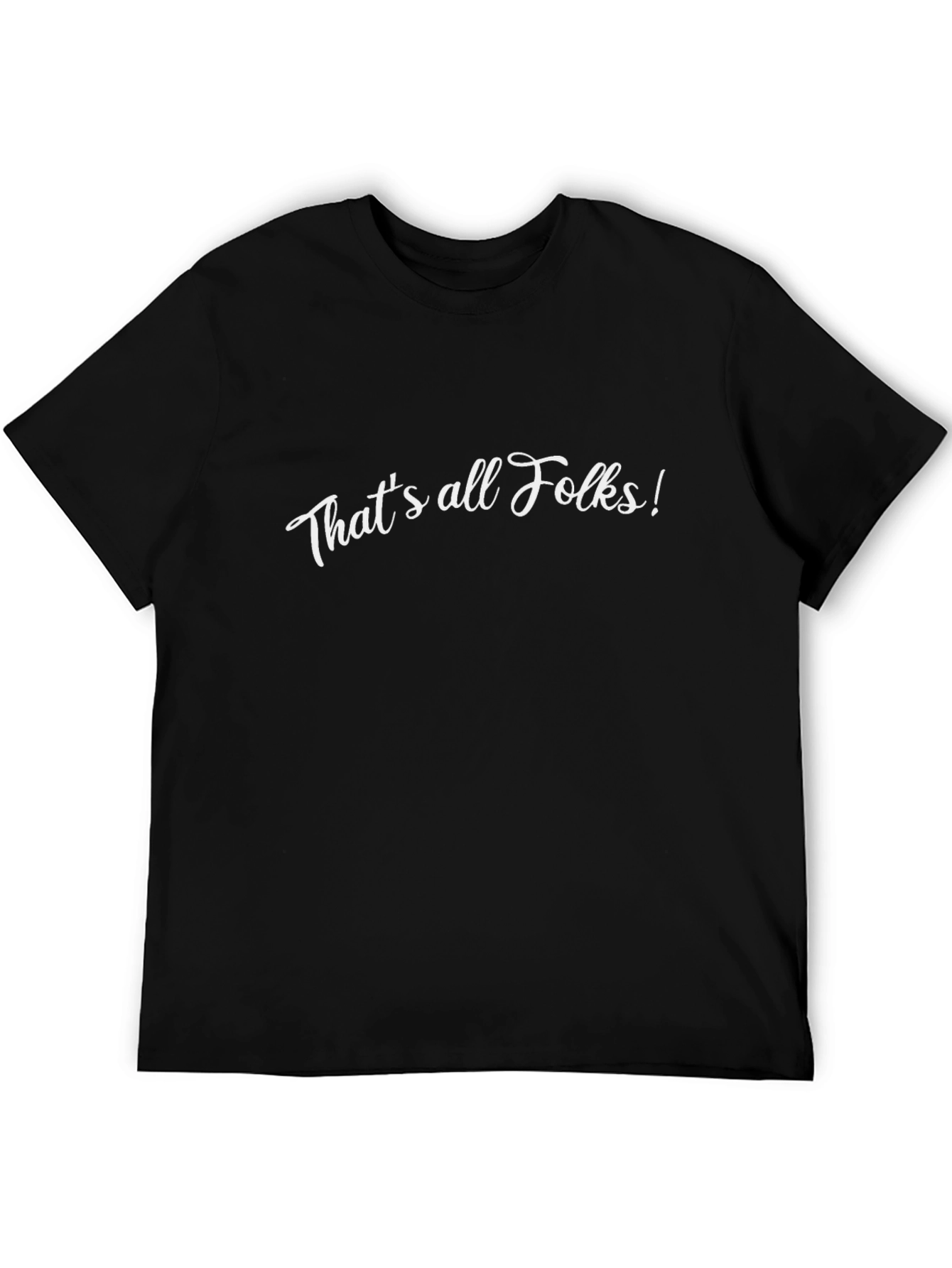 Thats All Folks! Classic Black Graphic Tee