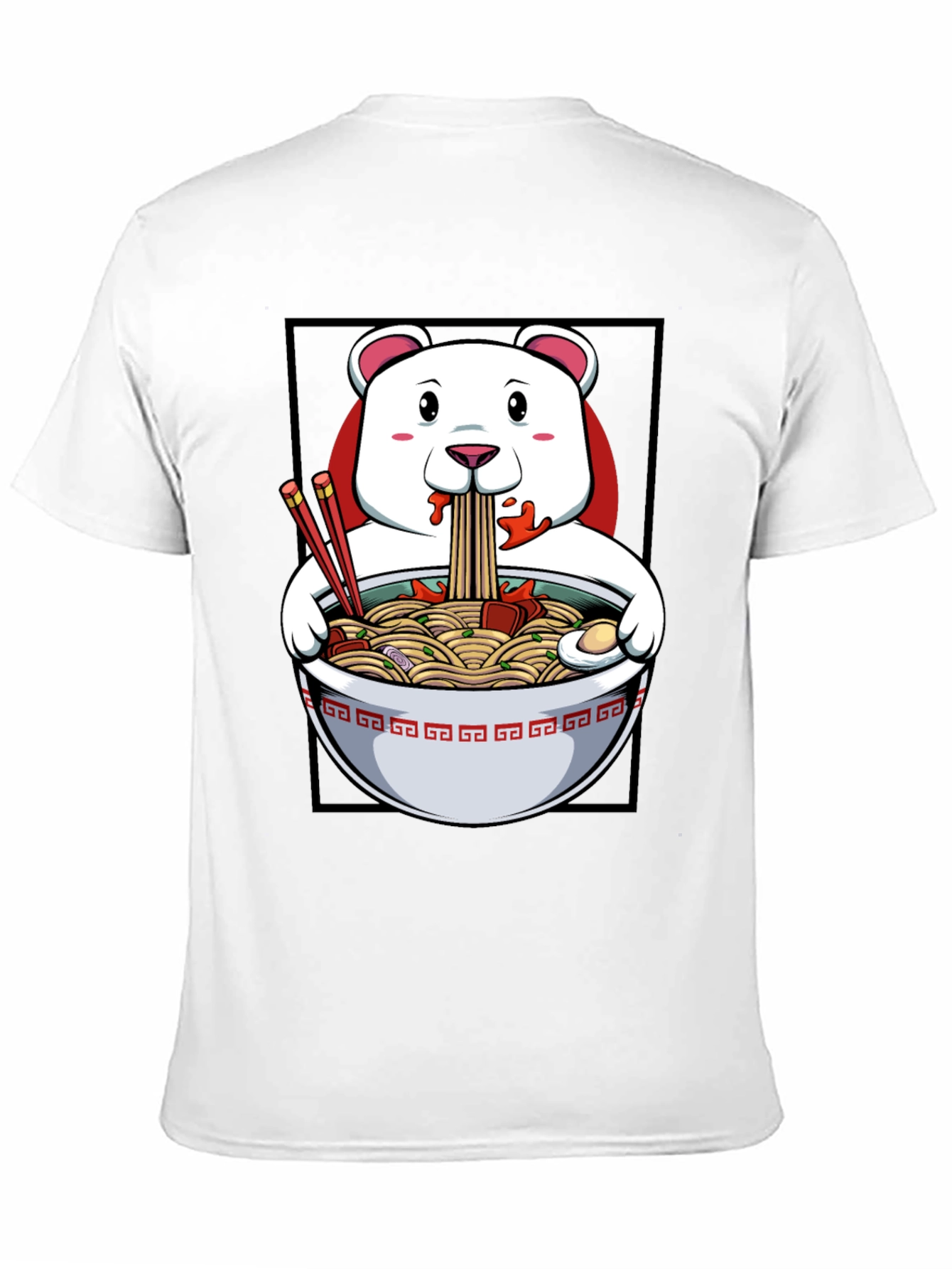 Ramen Bear Graphic Tee - Funny Foodie T-Shirt