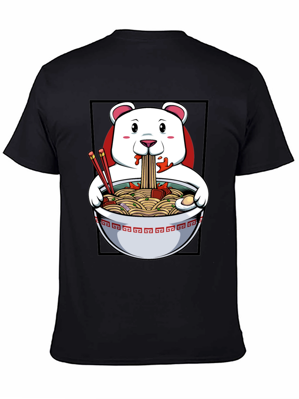 Ramen Bear Graphic Tee - Funny Foodie T-Shirt