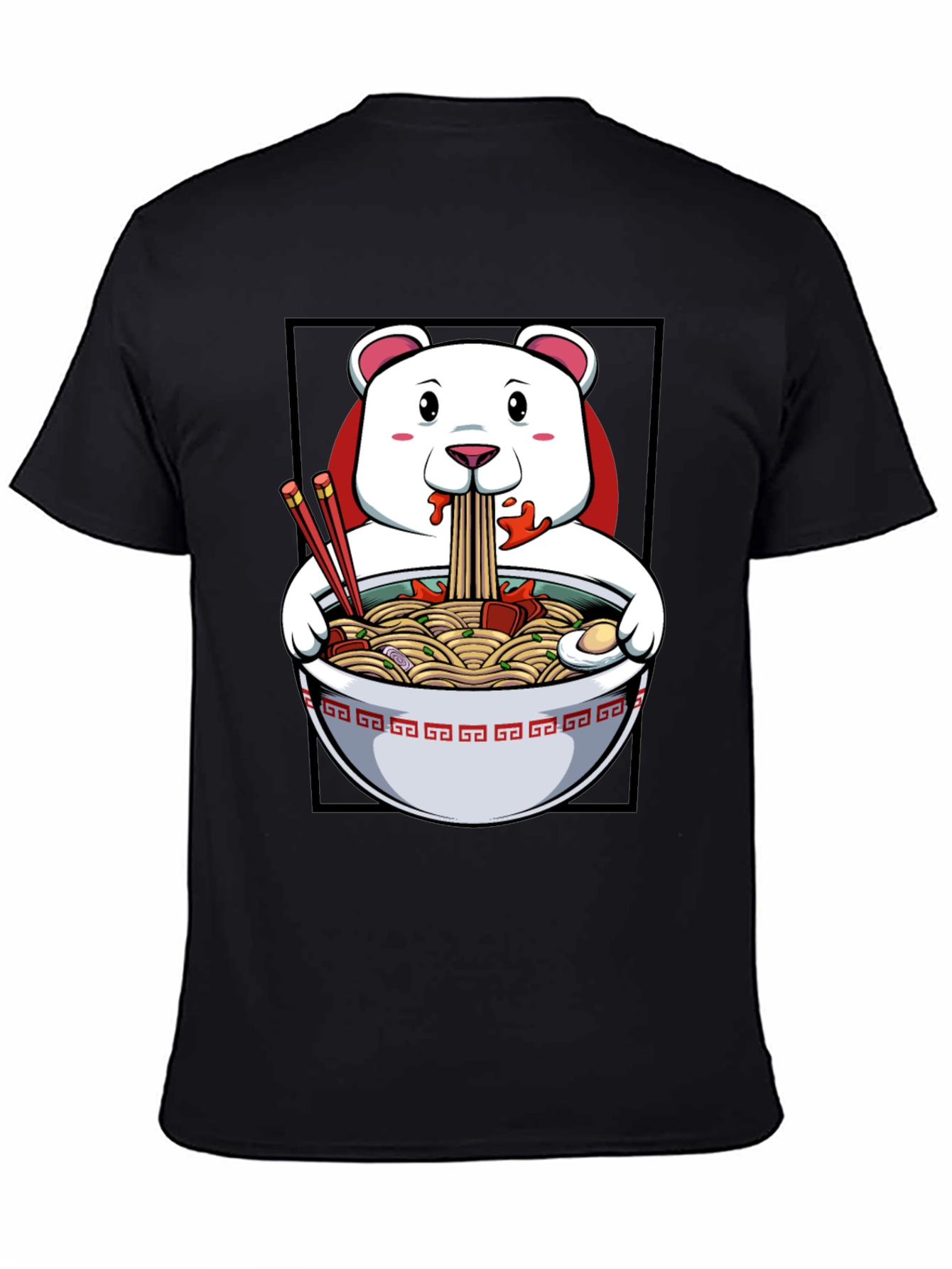 Ramen Bear Graphic Tee - Funny Foodie T-Shirt