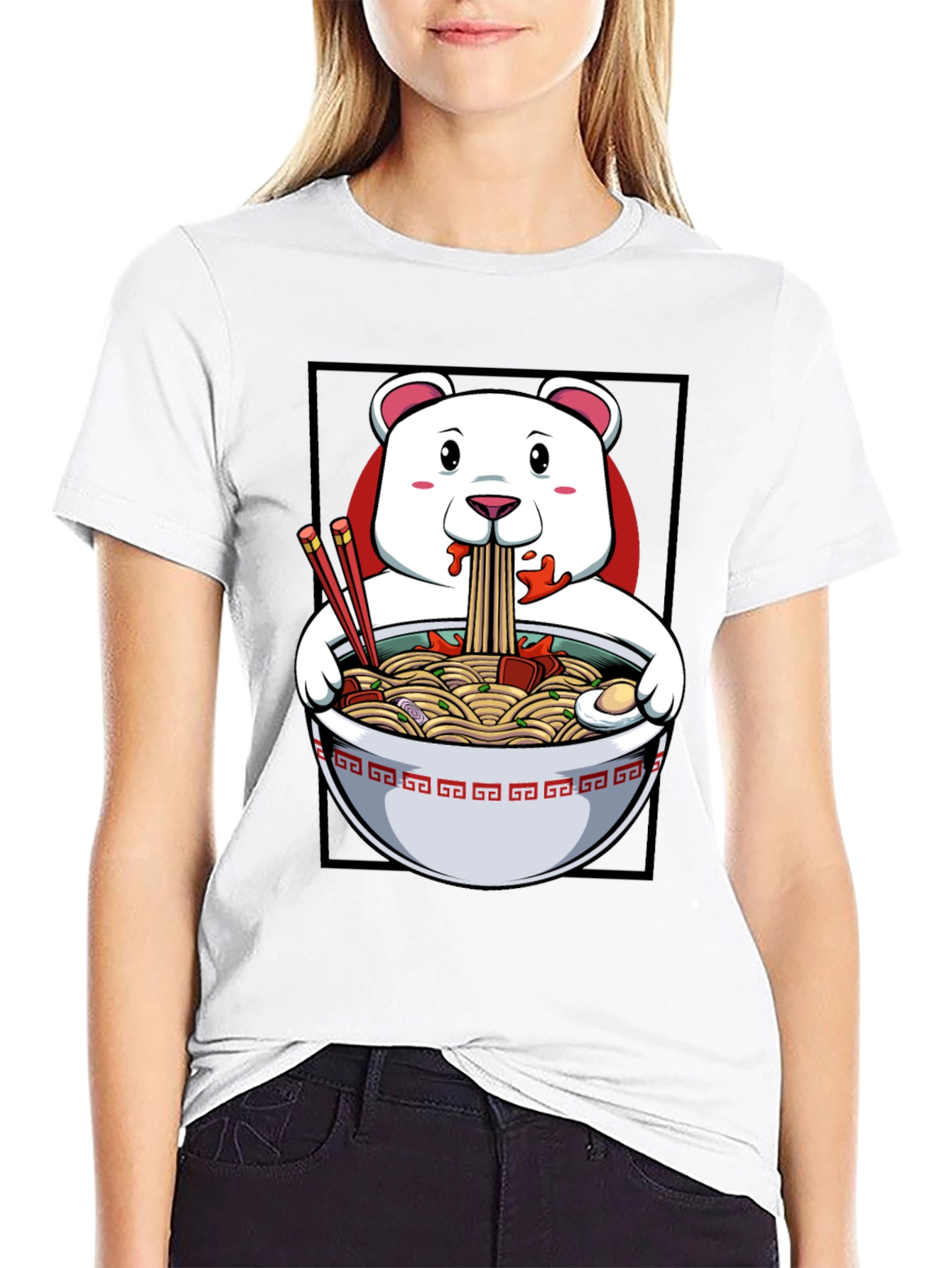 Ramen Bear Graphic Tee - Funny Foodie T-Shirt