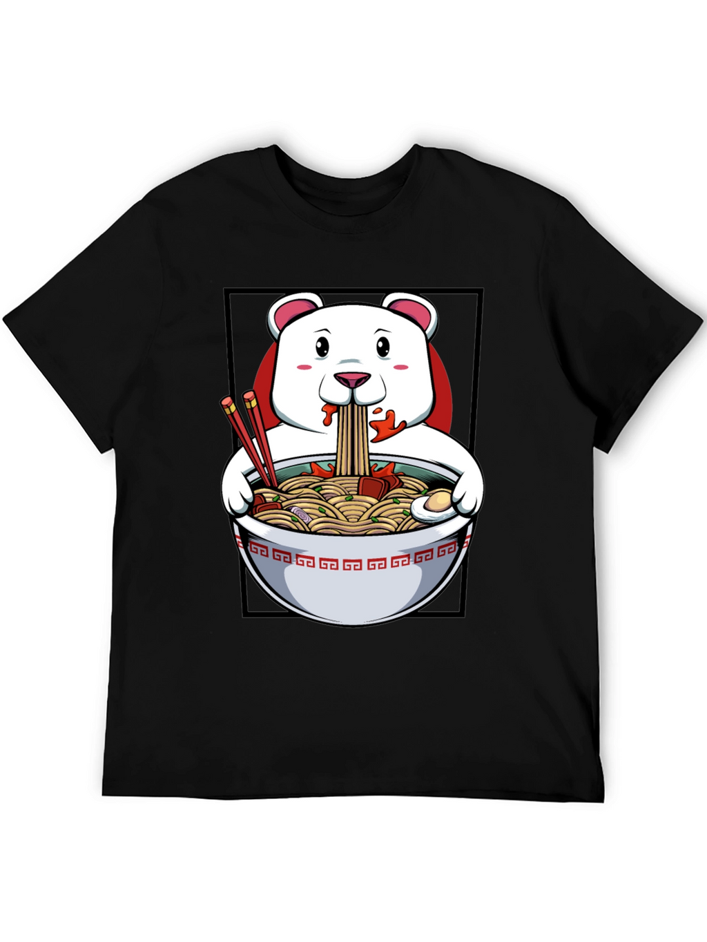 Ramen Bear Graphic Tee - Funny Foodie T-Shirt