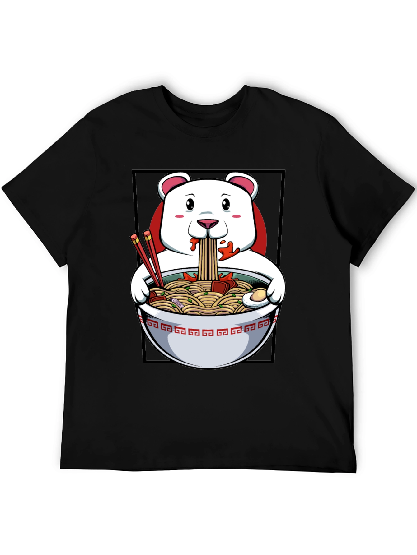 Ramen Bear Graphic Tee - Funny Foodie T-Shirt
