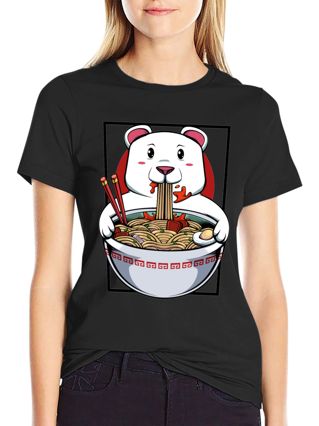 Ramen Bear Graphic Tee - Funny Foodie T-Shirt