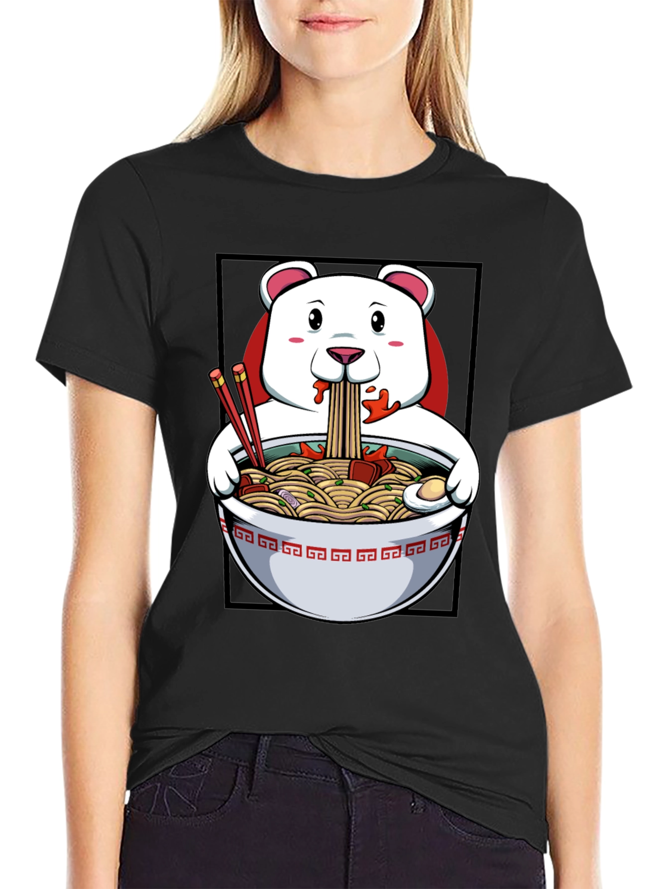 Ramen Bear Graphic Tee - Funny Foodie T-Shirt