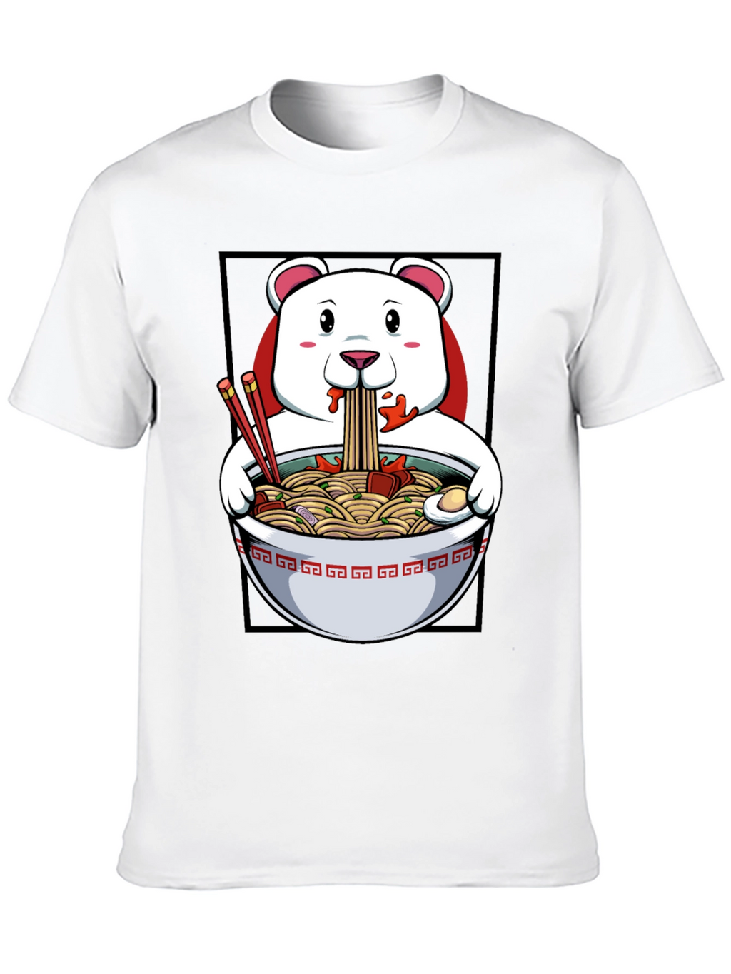Ramen Bear Graphic Tee - Funny Foodie T-Shirt