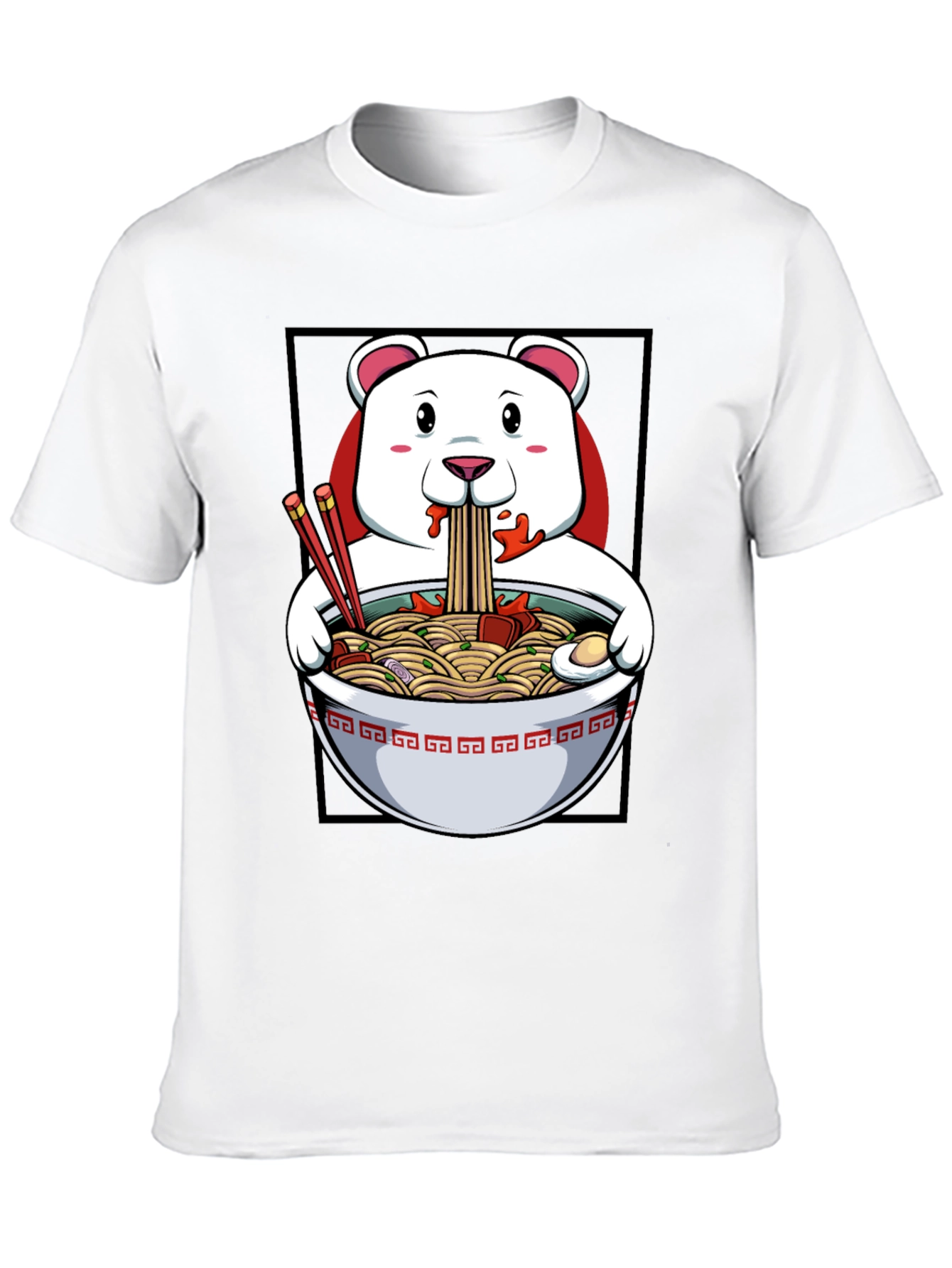 Ramen Bear Graphic Tee - Funny Foodie T-Shirt