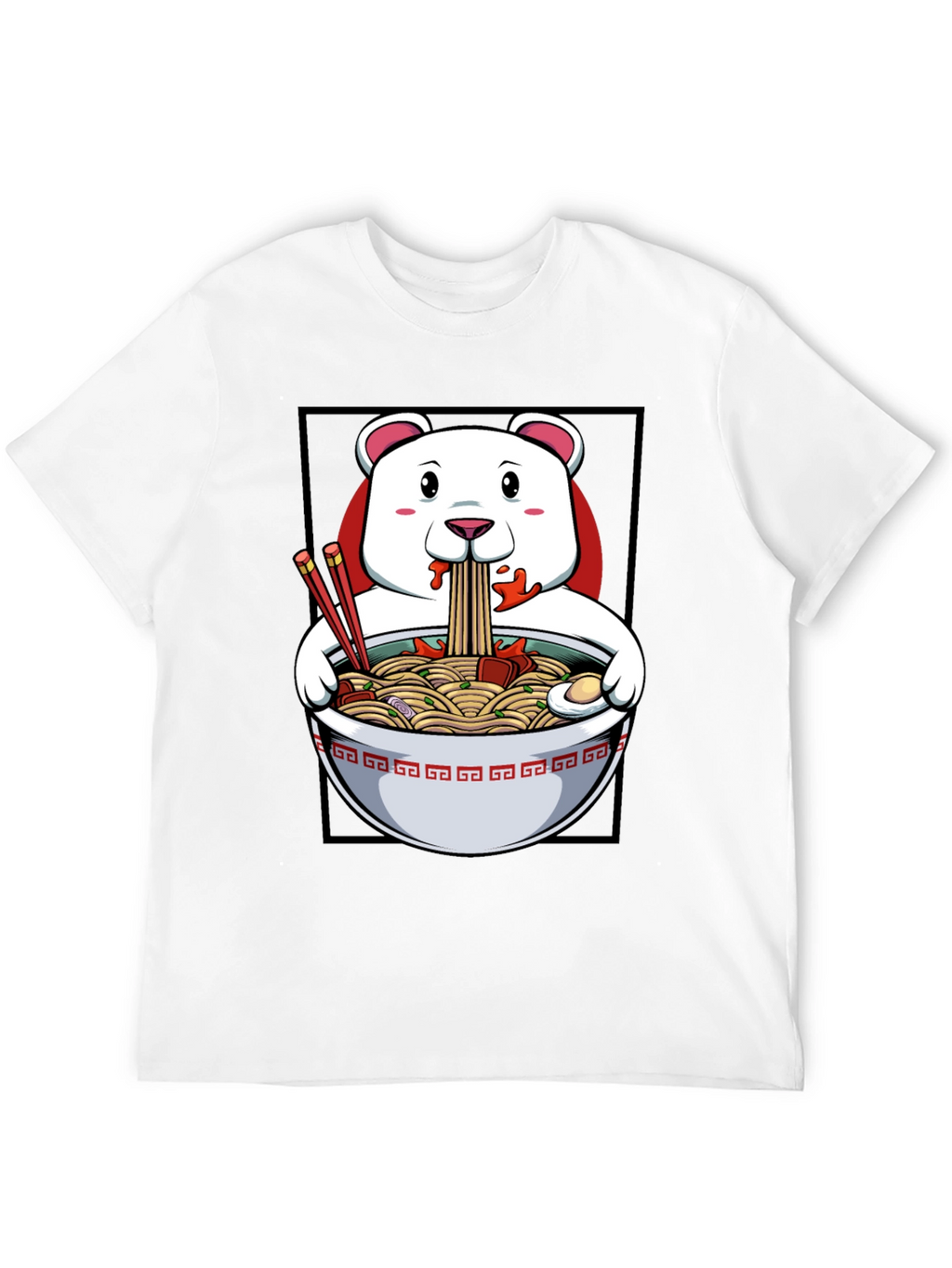 Ramen Bear Graphic Tee - Funny Foodie T-Shirt