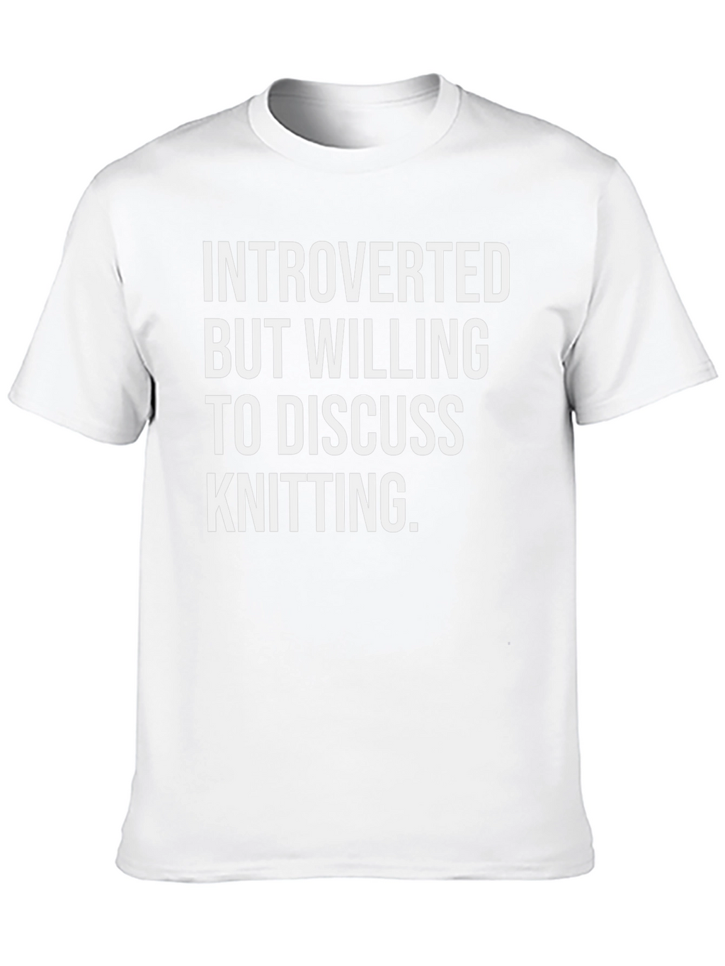 Introverted Knitting T-Shirt - Black Cotton Knitwear Enthusiast Tee