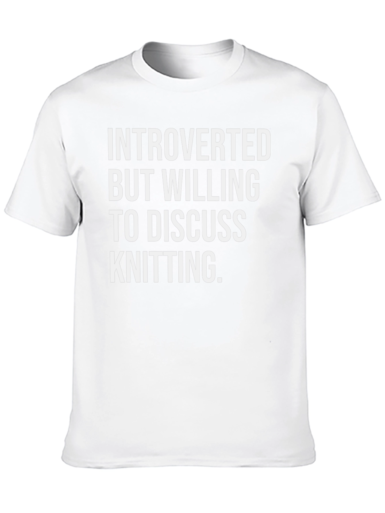 Introverted Knitting T-Shirt - Black Cotton Knitwear Enthusiast Tee