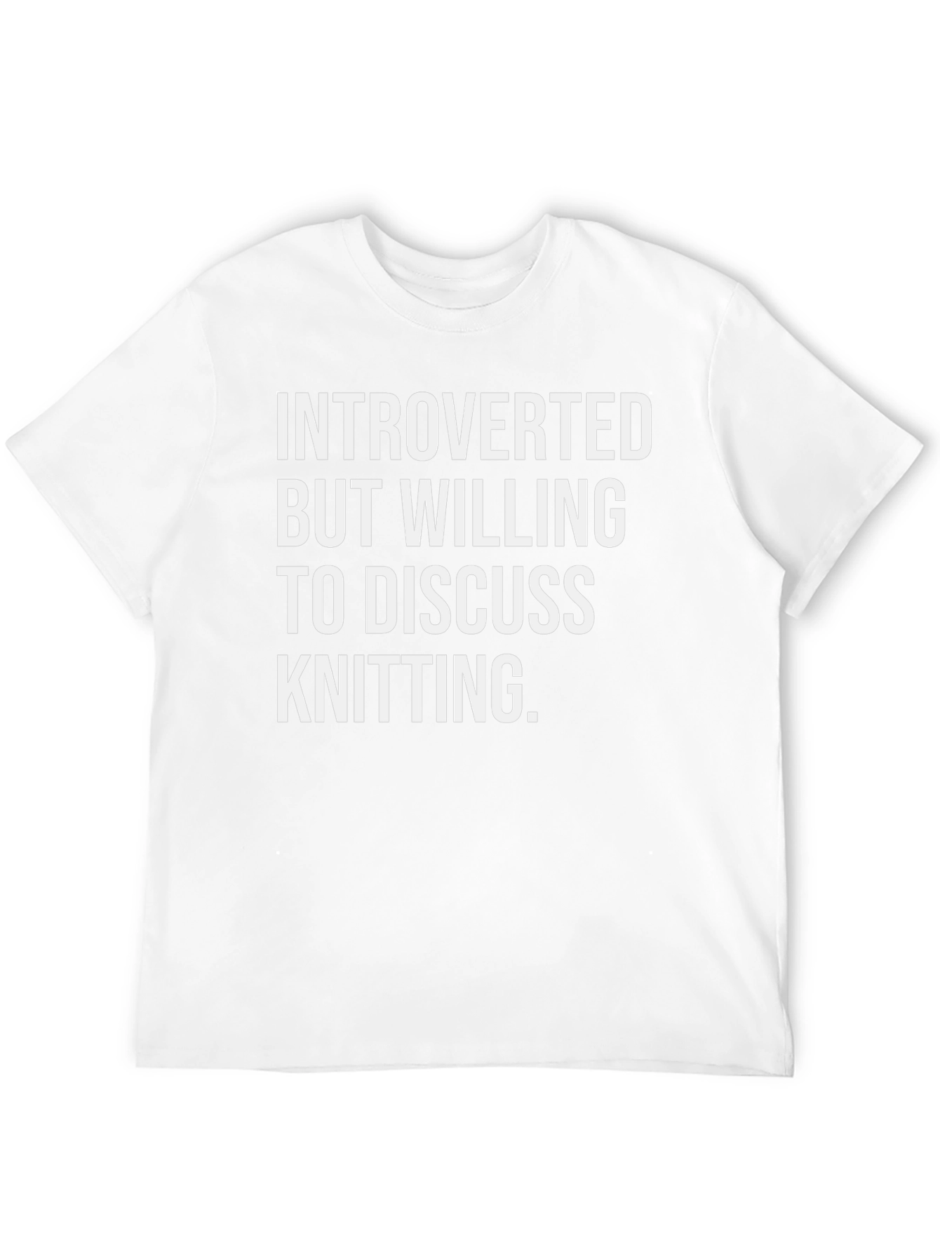Introverted Knitting T-Shirt - Black Cotton Knitwear Enthusiast Tee