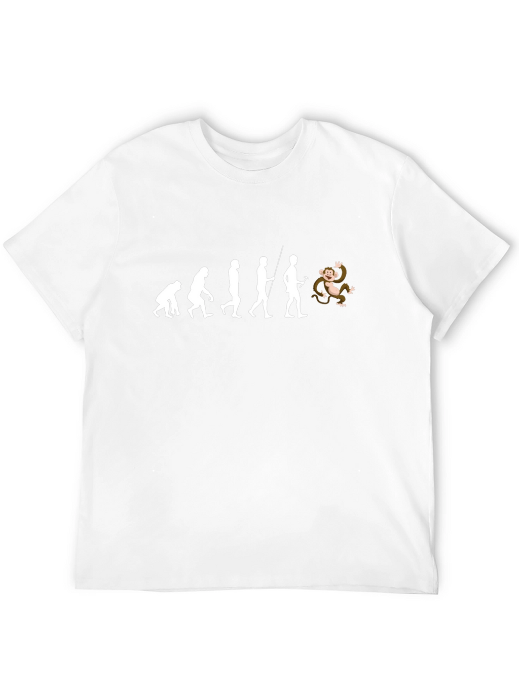 Evolution Monkeying Around Black T-Shirt