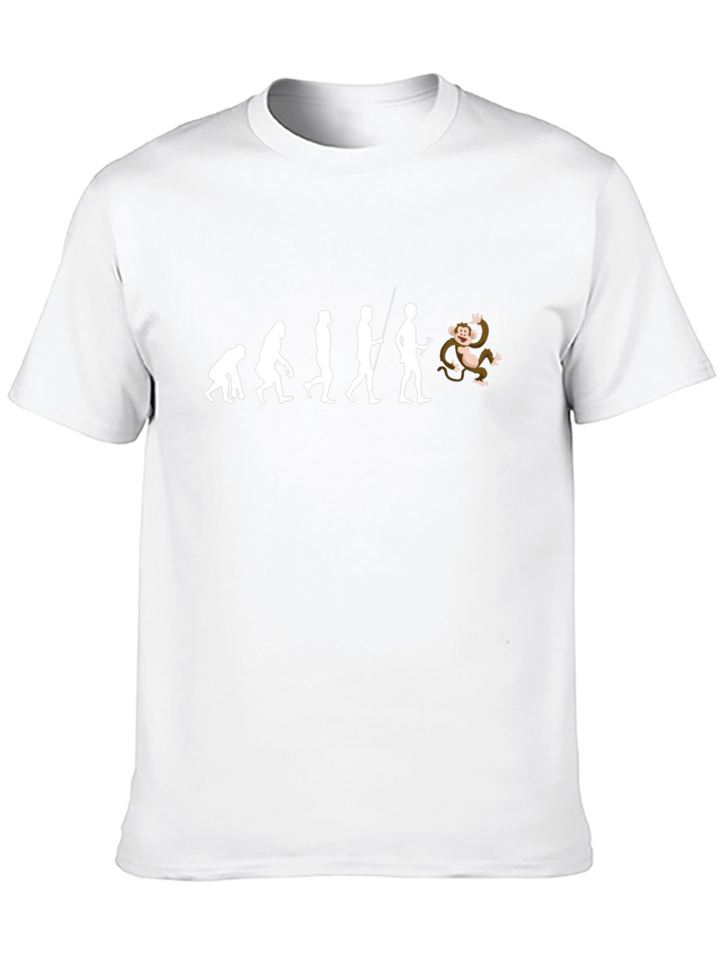Evolution Monkeying Around Black T-Shirt