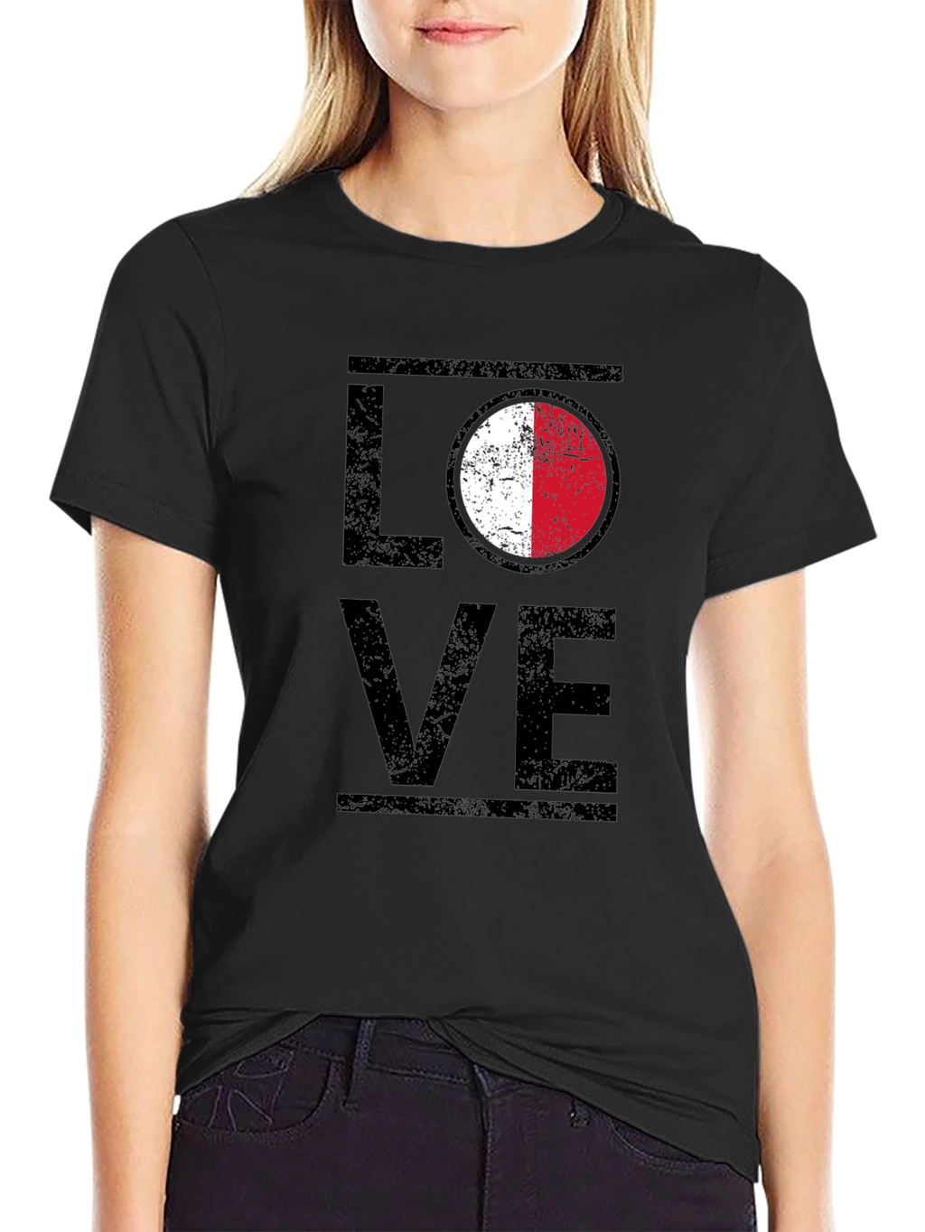 LOVE Malta Flag T-Shirt Patriotic Design