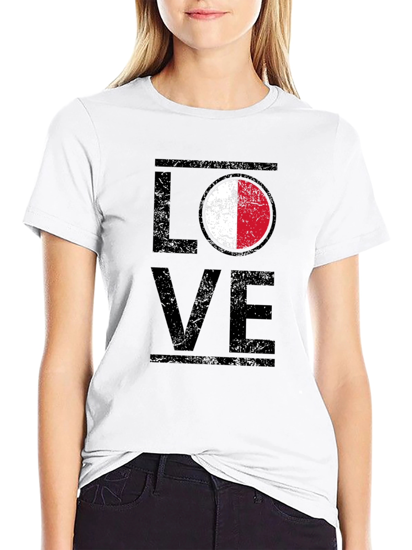 LOVE Malta Flag T-Shirt Patriotic Design
