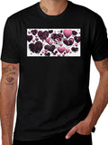 Heart Patterned Graphic T-Shirt