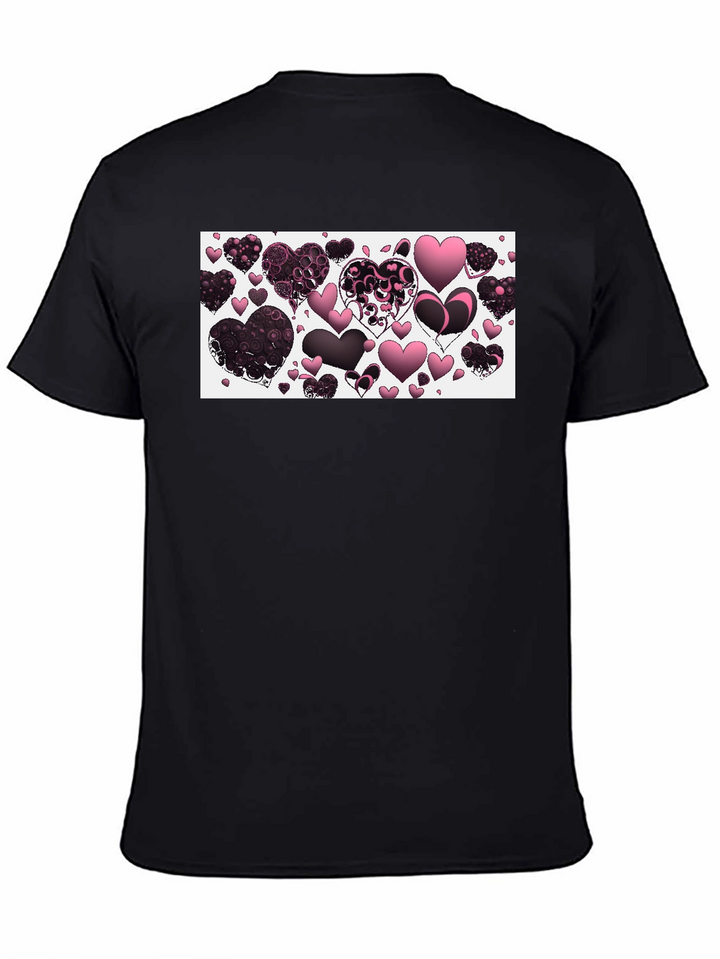 Heart Patterned Graphic T-Shirt