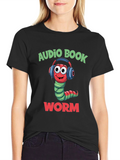 Audio Book Worm T-Shirt