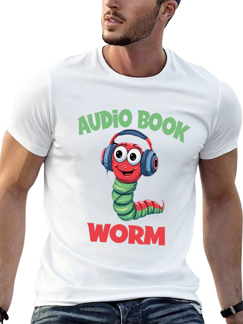 Audio Book Worm T-Shirt