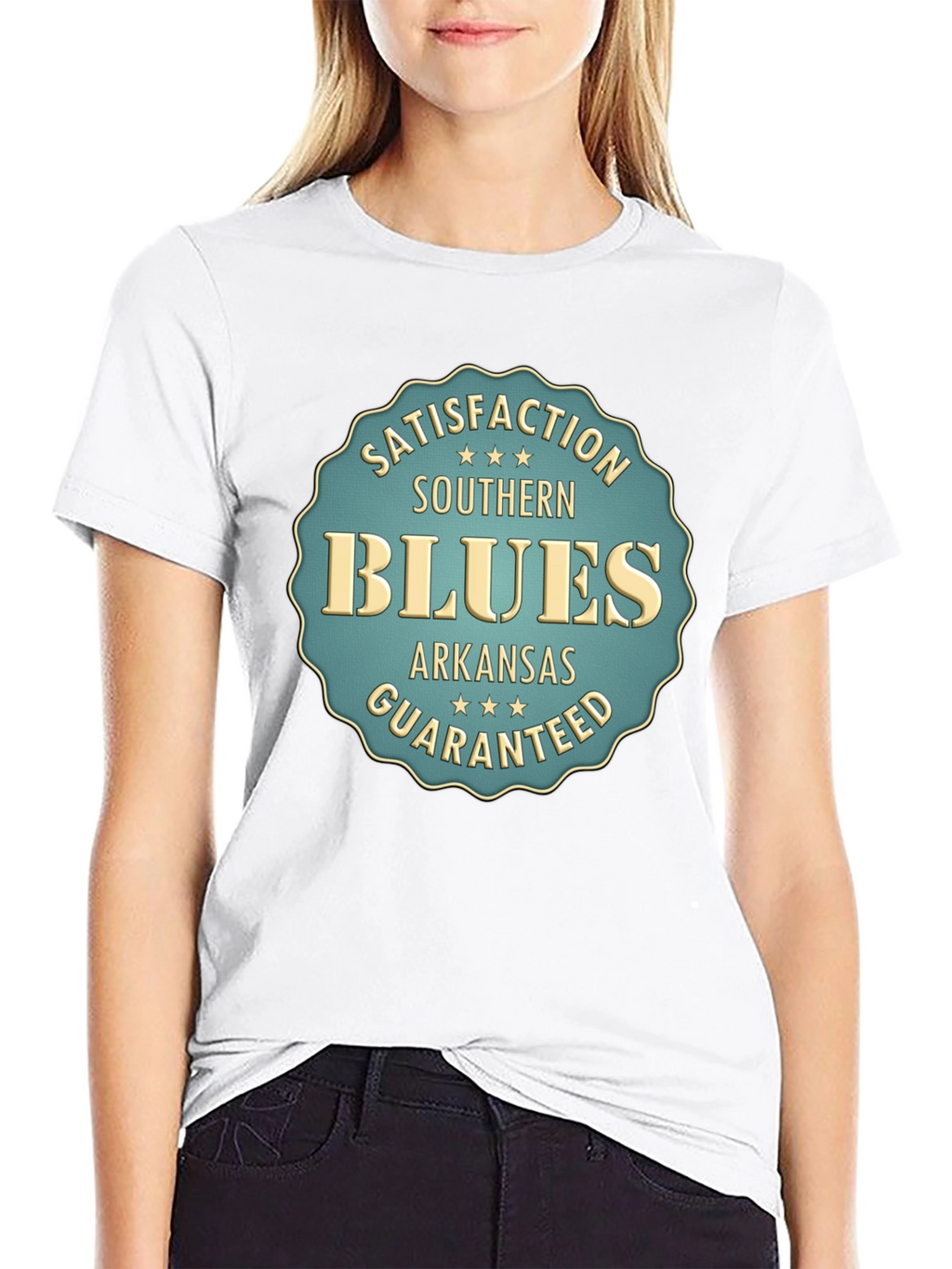 Southern Blues Tee - Arkansas Satisfaction Guaranteed