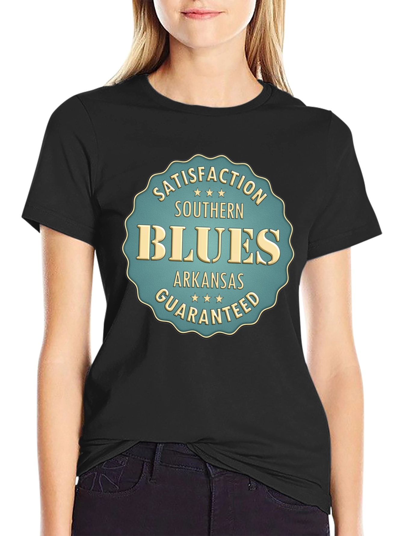 Southern Blues Tee - Arkansas Satisfaction Guaranteed