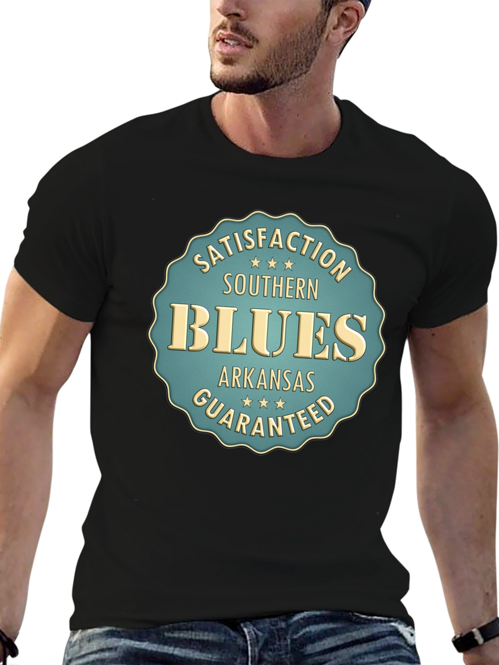 Southern Blues Tee - Arkansas Satisfaction Guaranteed