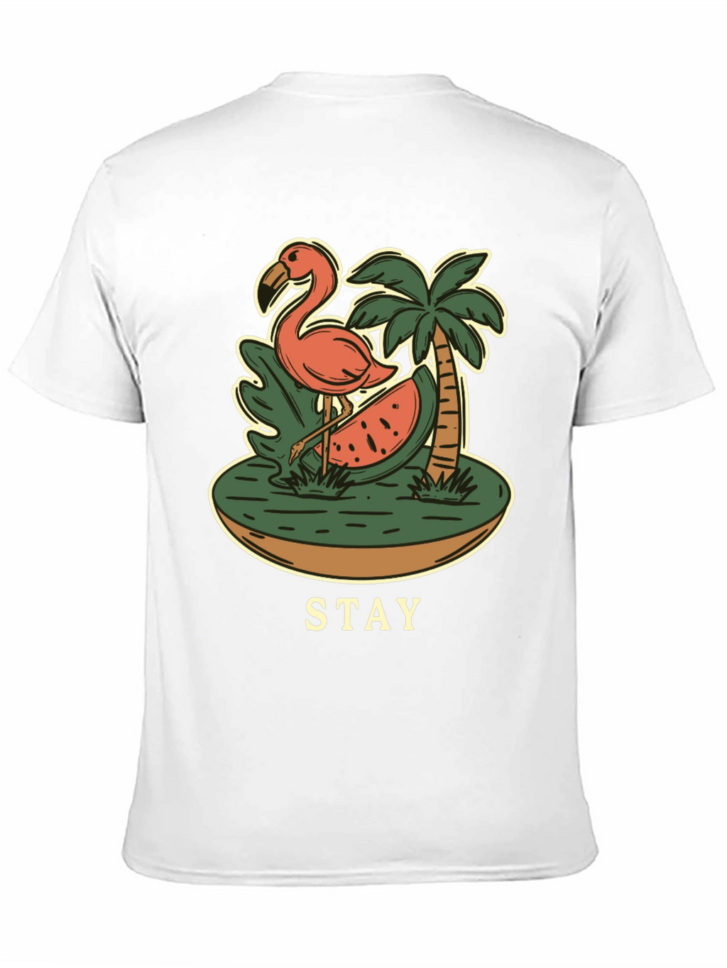 Stay Tropical Graphic Tee - Flamingo Summer T-Shirt