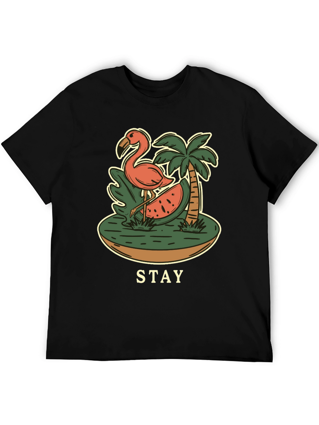 Stay Tropical Graphic Tee - Flamingo Summer T-Shirt
