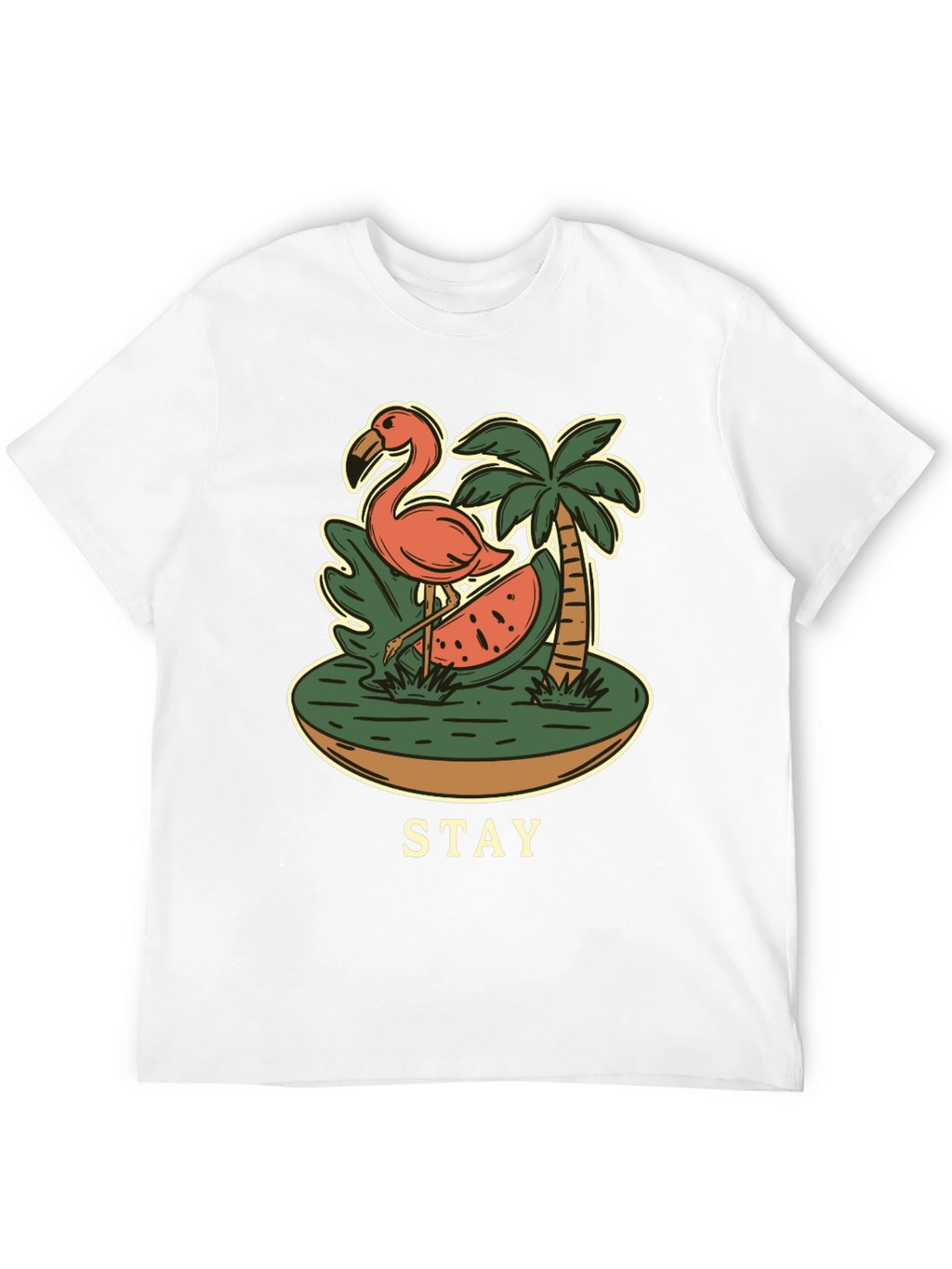 Stay Tropical Graphic Tee - Flamingo Summer T-Shirt