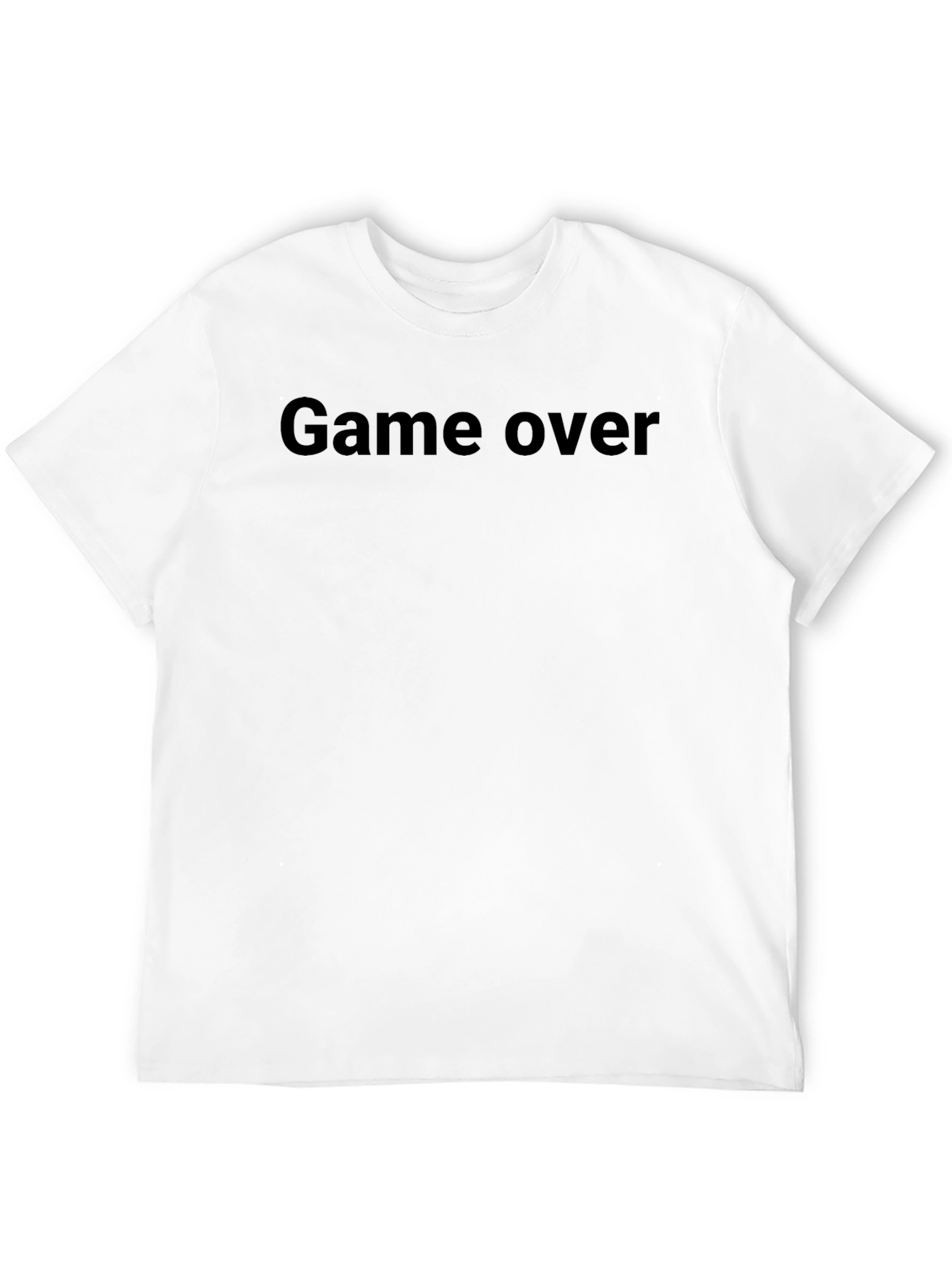 Game Over Graphic Tee - Black Cotton T-Shirt