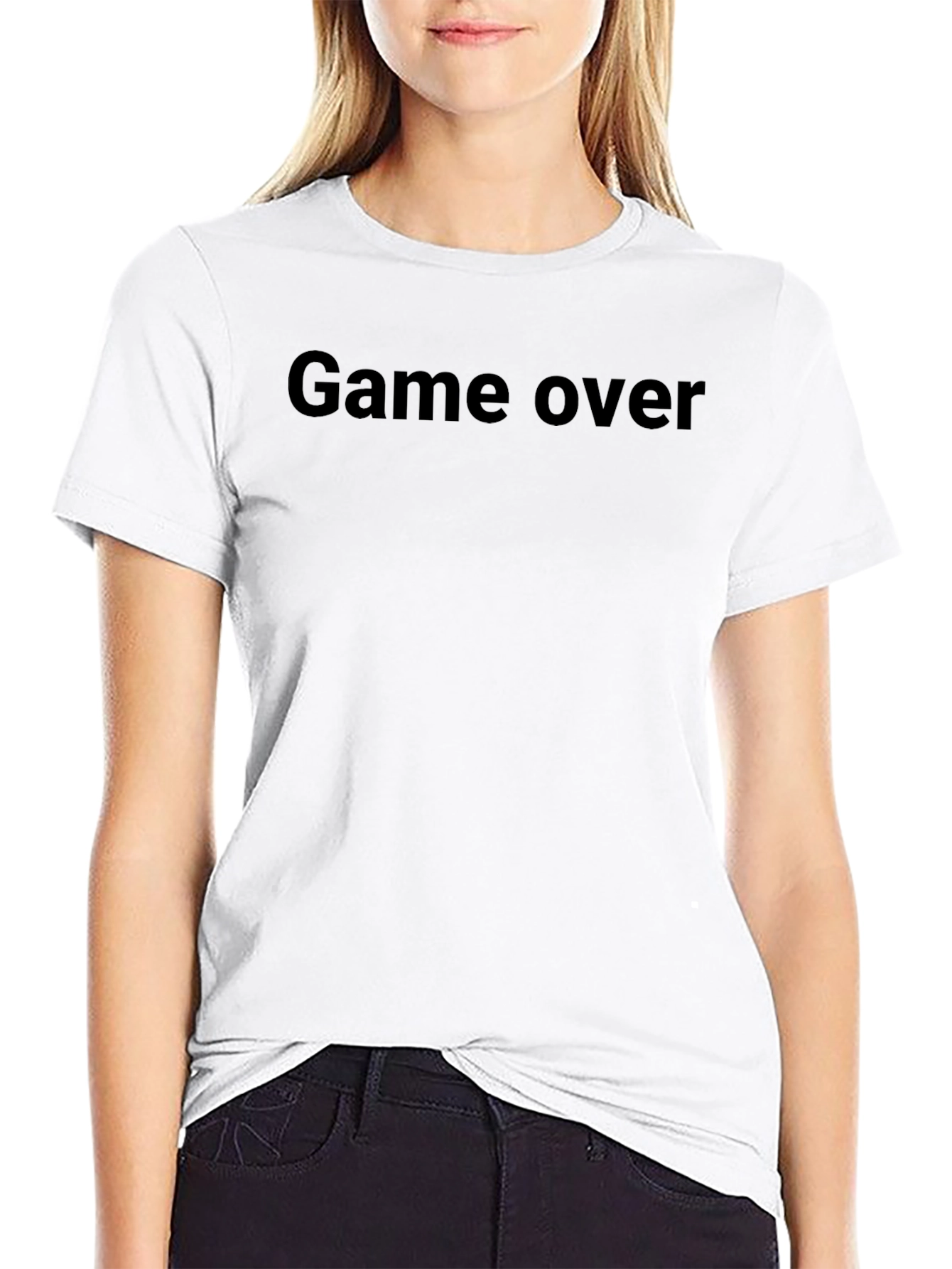 Game Over Graphic Tee - Black Cotton T-Shirt