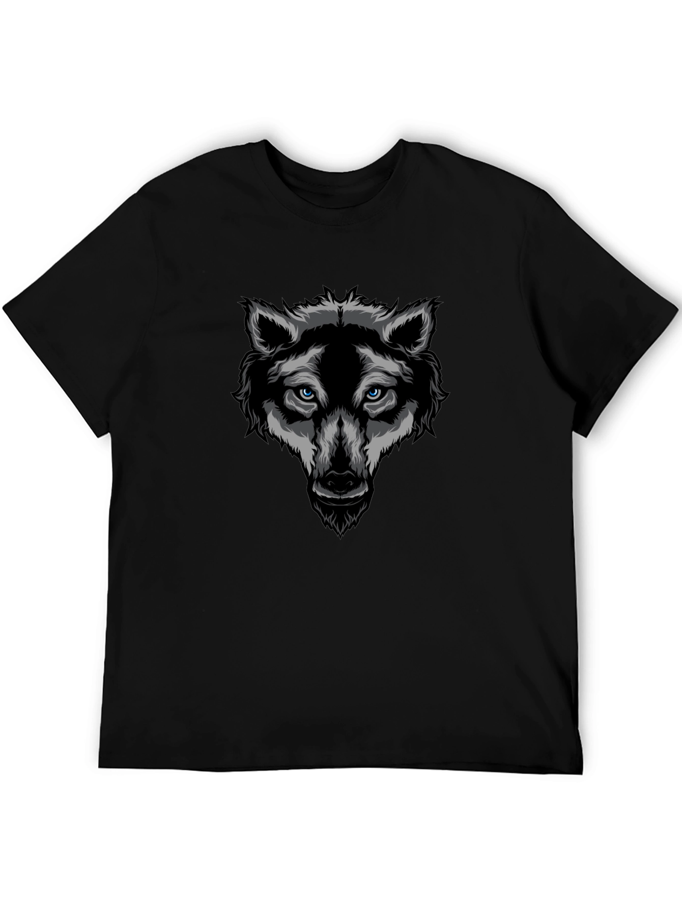 Black Wolf Graphic T-Shirt - Cool Animal Design
