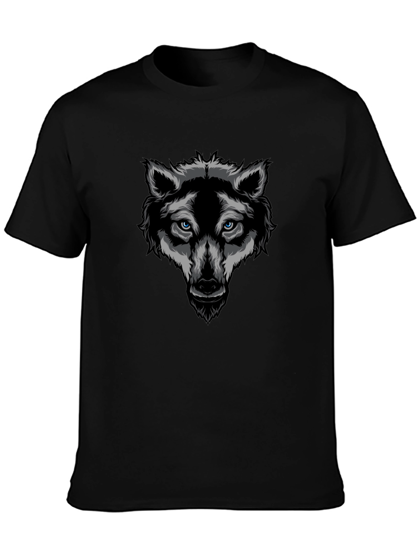 Black Wolf Graphic T-Shirt - Cool Animal Design