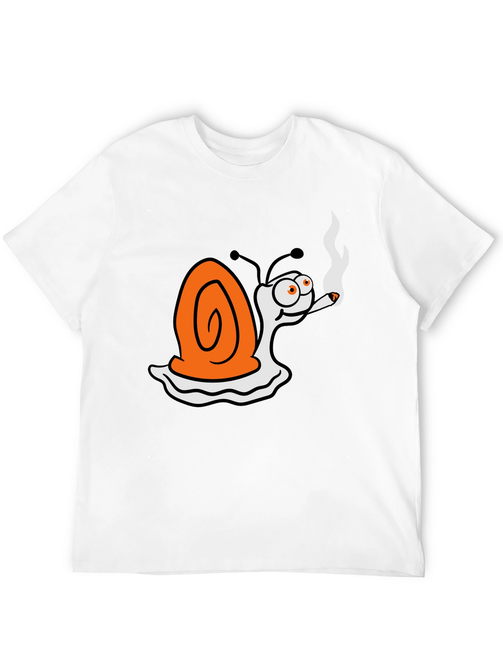 Smoking Snail Graphic T-Shirt - Black