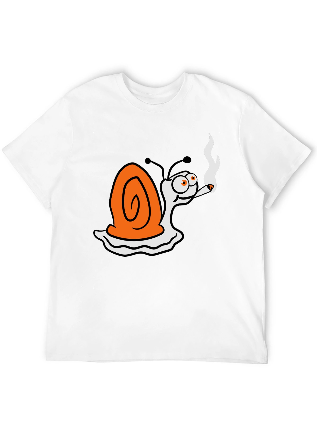 Smoking Snail Graphic T-Shirt - Black