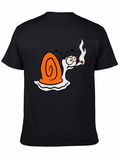 Smoking Snail Graphic T-Shirt - Black
