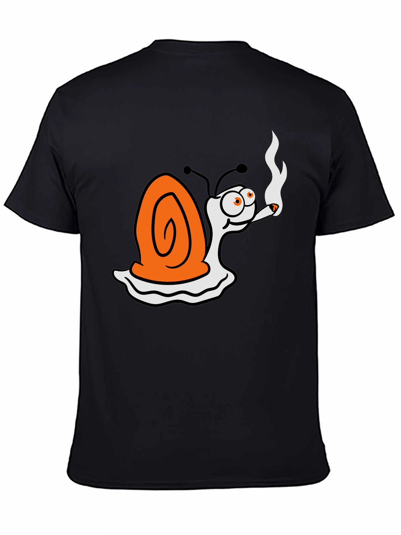 Smoking Snail Graphic T-Shirt - Black